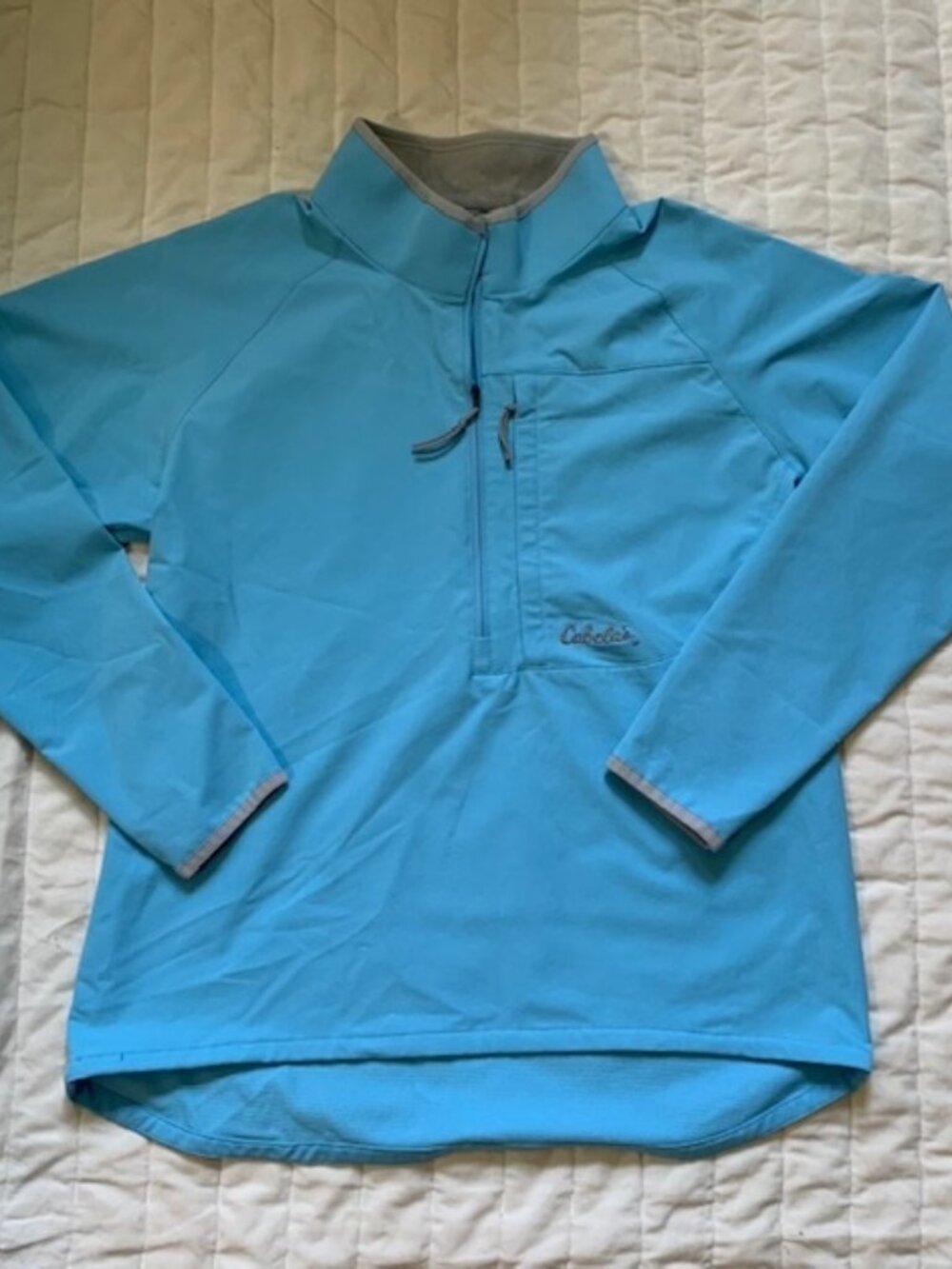 NWOT Cabela's Women’s Blue Windbreaker Jacket Pullover Size M Outerwear Stretch